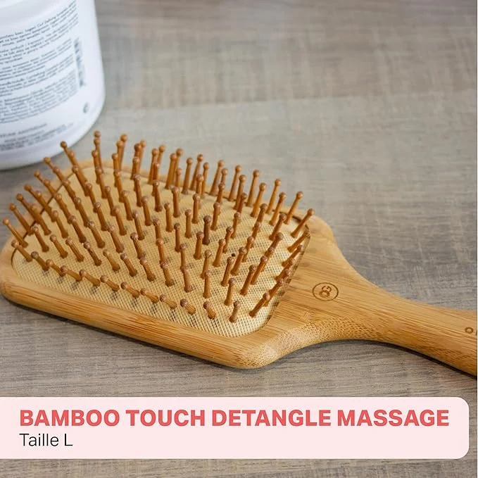 Olivia Garden Bamboo Touch Detangle Massage L - Eco-friendly Bamboo Brush for Gentle Detangling &amp;amp;amp; Scalp Massage