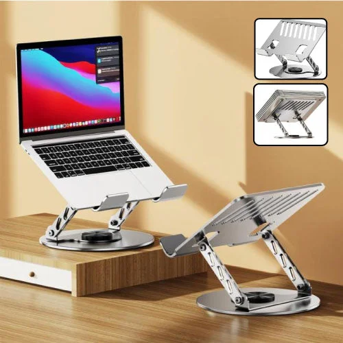 حامل حاسوب محمول - ألمنيوم قابل للتعديل ويدور 360